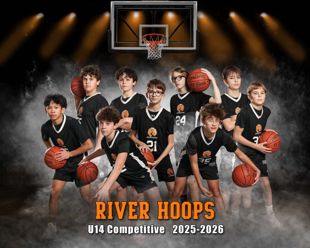 youth basketball team composite photo